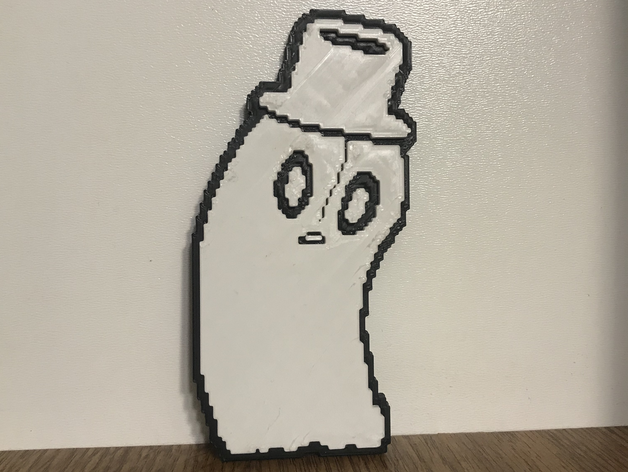 napstablook şapka - undertale 2d sanat oyun çok renkli 3D print model - Mito3D