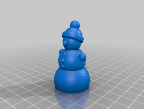 snowman christmas ornament 3d print model - Mito3D