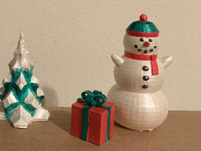 boneco de neve natal figura modelo 3d print model - Mito3D