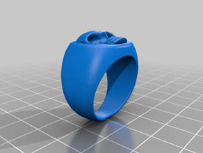 anel de caveira projecto 1 dedo jóias crânio 3d print model - Mito3D