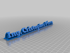 ing christophe personnalisé 3d print model - Mito3D