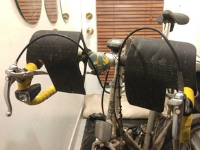 bicicleta de manos del parabrisas la mano deporte el viento invierno 3d print model - Mito3D