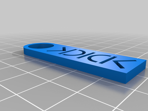 kdick keychain 3d print model - Mito3D