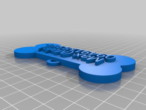 minha personalizado pet dog tag osso em forma alongada 3d print model - Mito3D