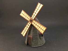 stone windmill 28mm miniature gaming boardgame dnd fantasy scenery scatter terrain 3d print model - Mito3D