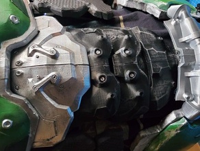 doom slayer abdominal armor 3dprintable abdomin abs belly cosplay costume 4 doomguy doomslayer printable stomach video game 3d print model - Mito3D