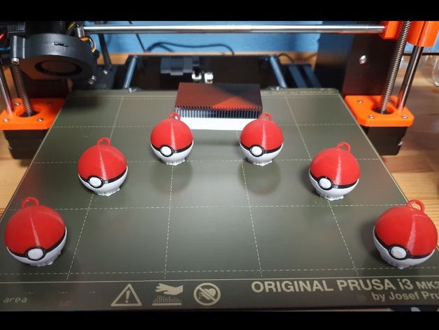 pokeball llavero multicolor mosaico de la paleta 2 pokemon 3D print model - Mito3D