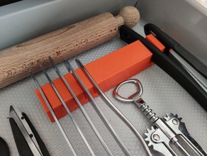 cassetto della cucina organizzatore i cassetti italia utensile da organizzazione il cucchiaio strumento di supporto vassoio 3d print model - Mito3D