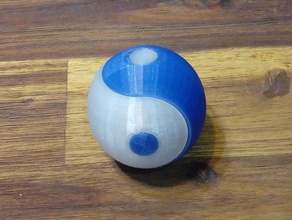 taiji ball container math tai chi yin yang 3d print model - Mito3D