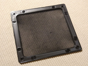 fan toz filtresi özelleştirilebilir 120 120mm 140 mm klipler bilgisayar aksesuarları filtre topuzu topuzlar openscad 3d print model - Mito3D