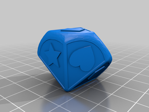 childrens game dice 10 sided 3d print model - Mito3D