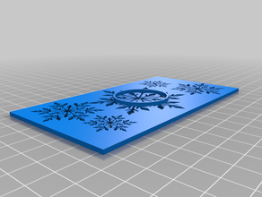 snowflake frame 3d print model - Mito3D