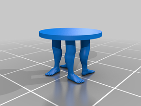 foot stool feet foor footstool table 3d print model - Mito3D