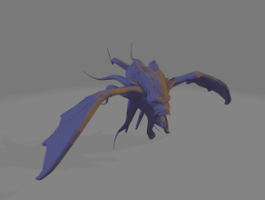vargouille bat creature demon dnd mini miniature fiend miniatures monster 3d print model - Mito3D