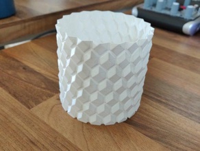 Zylinder hervorstehende Quadrate cilinder Platz vase-Modus 3d print model - Mito3D