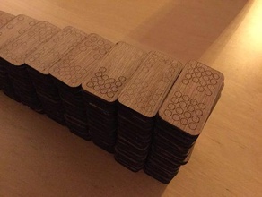 fichas de dominó doble 16 corte por láser domino 3d print model - Mito3D