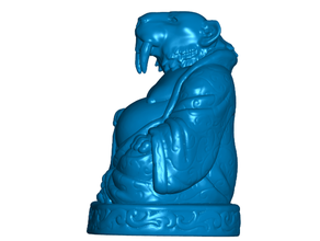 tigre dai denti a sciabola buddha animale collezione il remix 3d print model - Mito3D
