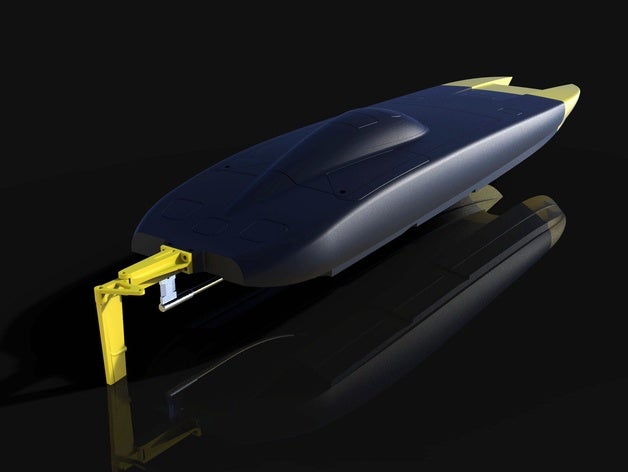 rc boat catamaran speed 3D print model - Mito3D