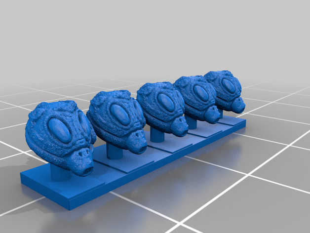 28-mm-cobra royal guard Kopf sprue 3D print model - Mito3D