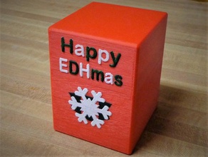 edhmas deck box mtg commander deckbox holder edh magic gathering 3d print model - Mito3D