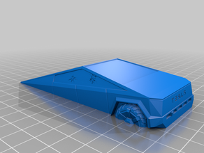 tesla cyber camión puerta actualizado 3d print model - Mito3D
