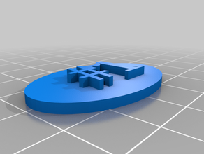 bir Anahtarlık fob numarası keyfob 3d print model - Mito3D