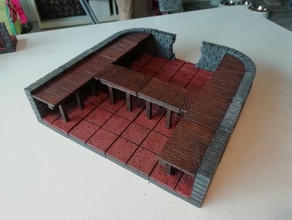 openforge cut stone wooden walkways dnd dungeon modular openforge rpg tiles scenery tiles 3d print model - Mito3D