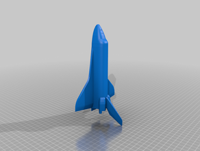 space shuttle one piece build ship sts 3d print model - Mito3D
