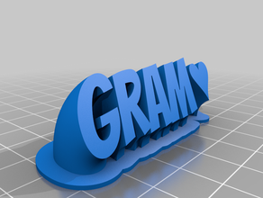 gramme personnalisé 3d print model - Mito3D