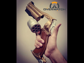 Blizzards overwatch mccree ist peacekeeper cosplay prop Waffe jesse Pistole 3d print model - Mito3D