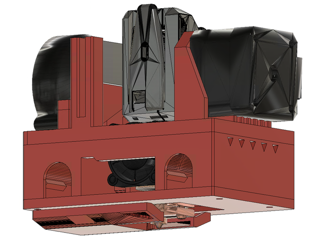 qidi x-plus e x-max transporte bmg extrusora & v6 quente-final mod e3d gostoso no final hotend 3D print model - Mito3D