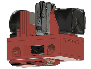 qidi x-plus & x-max chariot bmg extrudeuse v6 chaud mod de transport e3d fin hotend 3d print model - Mito3D