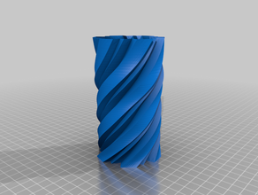 vase twisty angular container flower pencil holder pen vases mode 3d print model - Mito3D