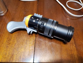 raptor grip open platform opg olympus air a01 camera mount handle shotgun 3d print model - Mito3D