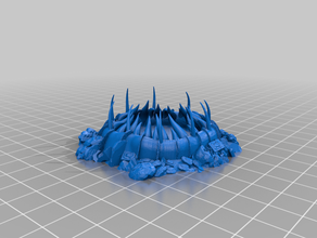 portal böceğin ağız dişli dungeons dragons minyatür arazi worm 3d print model - Mito3D