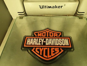 magnétique harley davidson signe multi couleur unique de l'extrudeuse 3d print model - Mito3D