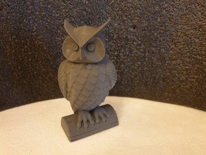 owl statue Magneten montiert Vogel Eule 3d print model - Mito3D