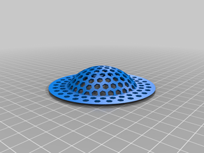 my customized geodesic kitchen sink drain strainer 3d print model - Mito3D