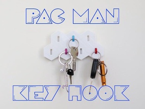 pac-man fantasma titular de la clave keyholder keyhook teclas llave gancho pacman 3d print model - Mito3D
