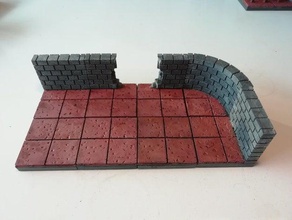 openforge cut stone broken wall cutstone dnd terrain tile tiles 3d print model - Mito3D