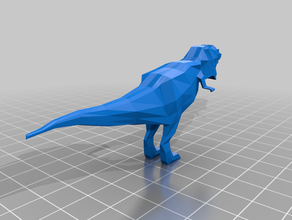 düşük poli trex hayvan dinozor lowpolygon poly 3d print model - Mito3D