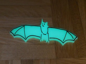 zwei Farb-bat bat inkscape openscad 3d print model - Mito3D