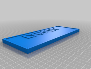 meine angepasste zwei line-individuelle Bahn-Zeichen kundengebundene 3d print model - Mito3D