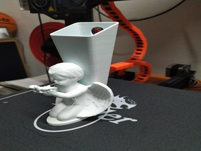 angel wall vase adapted 3d print model - Mito3D