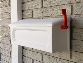 frente de caixa correio bandeira bandeiras mail sinalizador mensagem montagem na parede montado 3d print model - Mito3D