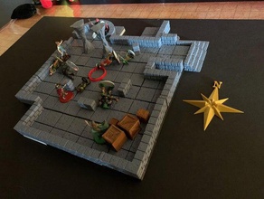 easy print rose des vents du mdn tabeltop jeux boussole le miniature donjons dragons dessus de table jeu rôle 3d print model - Mito3D