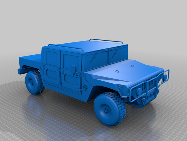 humvee hummer dell'esercito veicolo 3D print model - Mito3D