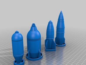 bomb collection 03 bombs 3d print model - Mito3D
