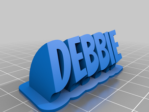 debbie personnalisé 3d print model - Mito3D