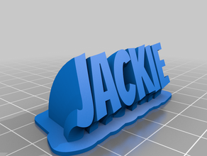 jackie personnalisé 3d print model - Mito3D